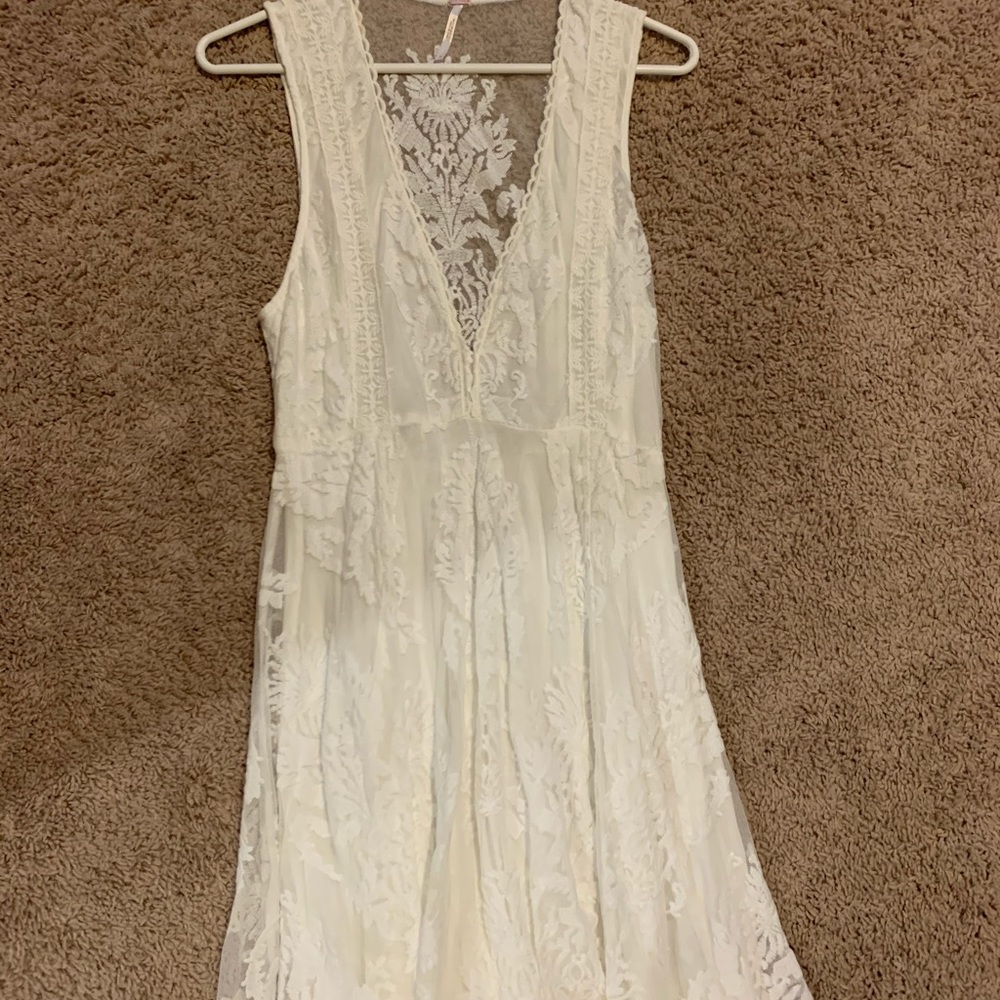 Free People White Lace Dress